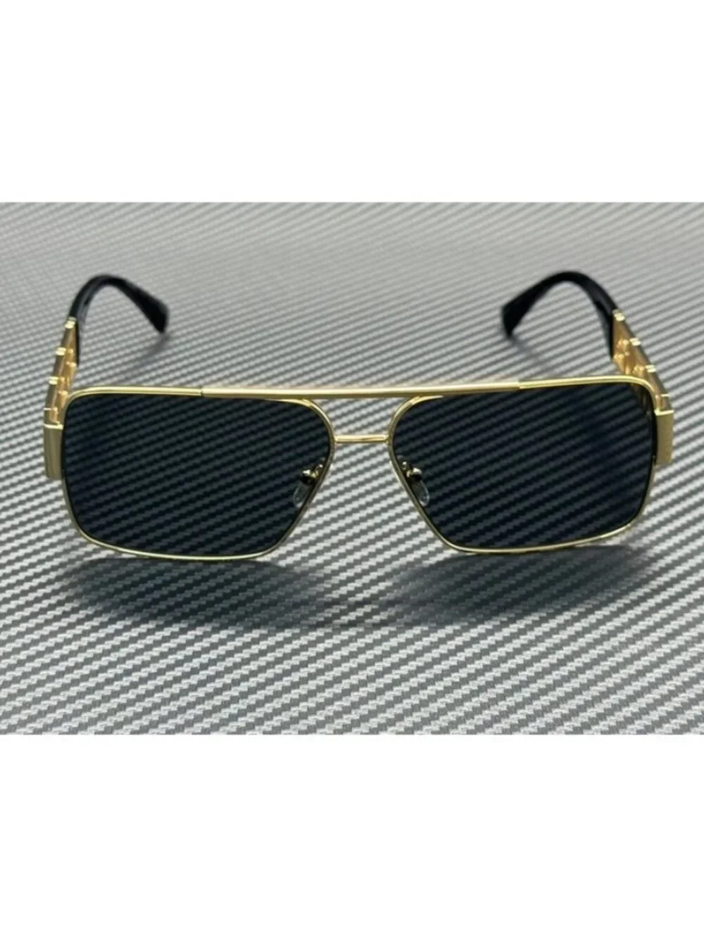 New Versace Men  Gold Sunglasses 61-13-145